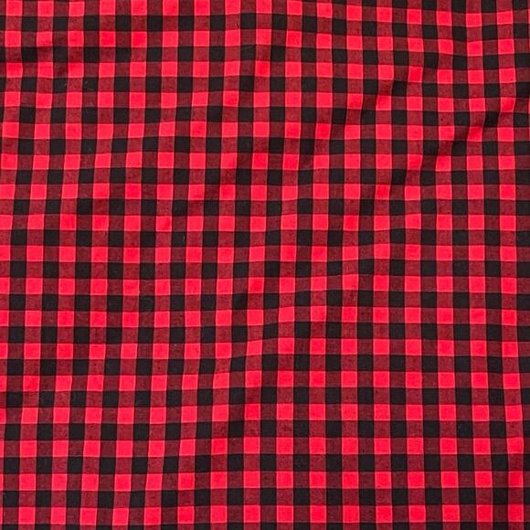 Holiday Old Navy Button Down Shirt Boys Large 10/12 Red Black Buffalo Plaid - Picture 5 of 6